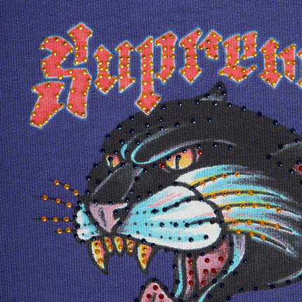 Supreme Zip Up Hooded Sweatshirt 'Panther' Washed Navy (SS21) - SOLE SERIOUSS (3)