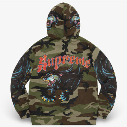 Supreme Zip Up Hooded Sweatshirt 'Panther' Woodland Camo (SS21) - SOLE SERIOUSS (1)