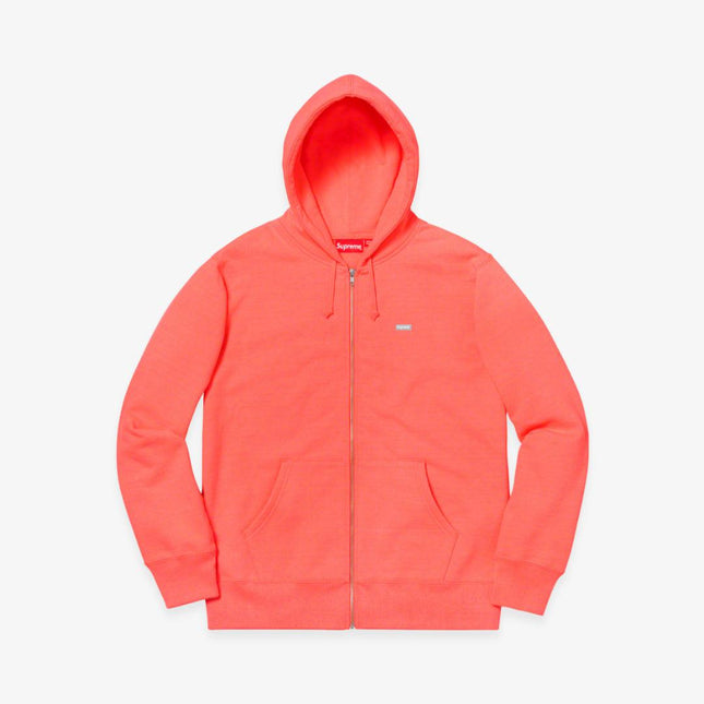 Supreme Zip Up Hooded Sweatshirt 'Reflective Small Box' Fluorescent Pink FW18 - SOLE SERIOUSS (1)
