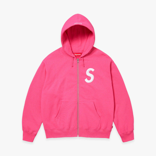 Supreme Zip Up Hooded Sweatshirt 'S Logo' Magenta FW23 - Atelier-lumieres Cheap Sneakers Sales Online (1)