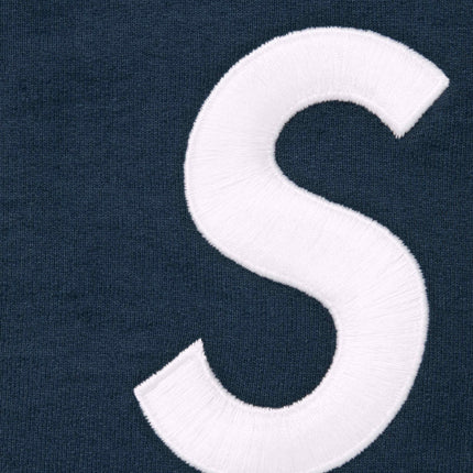 Supreme Zip Up Hooded Sweatshirt 'S Logo' Navy (FW23) - SOLE SERIOUSS (2)