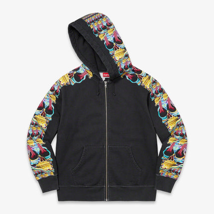 Supreme Zip Up Hooded Sweatshirt 'Skulls' Black (FW22) - SOLE SERIOUSS (1)