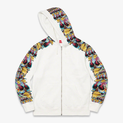 Supreme Zip Up Hooded Sweatshirt 'Skulls' White (FW22) - SOLE SERIOUSS (1)