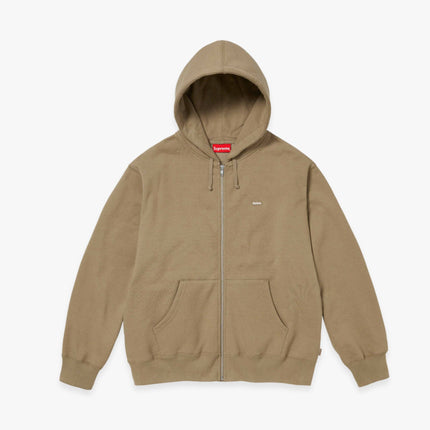 Supreme Zip Up Hooded Sweatshirt 'Small Box' Dark Sand (FW23) - SOLE SERIOUSS (1)