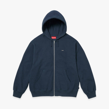 Supreme Zip Up Hooded Sweatshirt 'Small Box' Navy (FW23) - SOLE SERIOUSS (1)