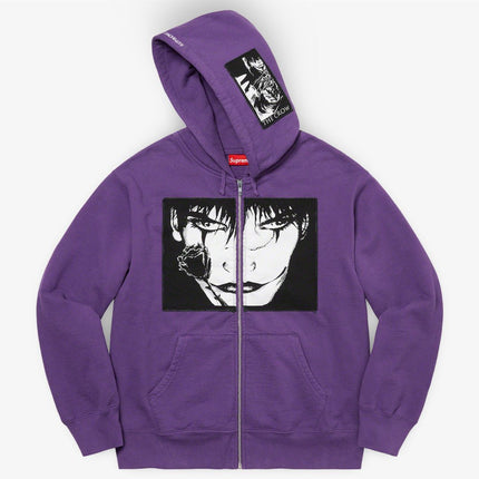 Supreme Zip Up Hooded Sweatshirt 'The Crow' Dusty Purple (FW21) - SOLE SERIOUSS (2)