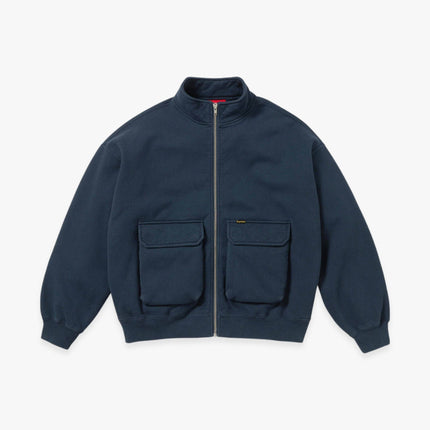 Supreme Zip Up Sweatshirt 'Cargo Pocket' Navy (FW23) - SOLE SERIOUSS (1)