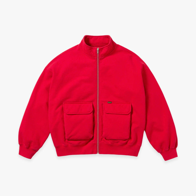 Supreme Zip Up Sweatshirt 'Cargo Pocket' Red FW23 - Atelier-lumieres Cheap Sneakers Sales Online (1)