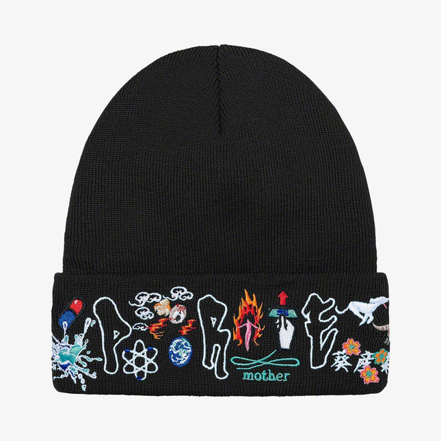 Supreme x AOI Beanie 'Icons' Black (FW21) - SOLE SERIOUSS (1)