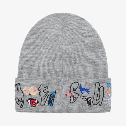 Supreme x AOI Beanie 'Icons' Heather Grey (FW21) - SOLE SERIOUSS (2)