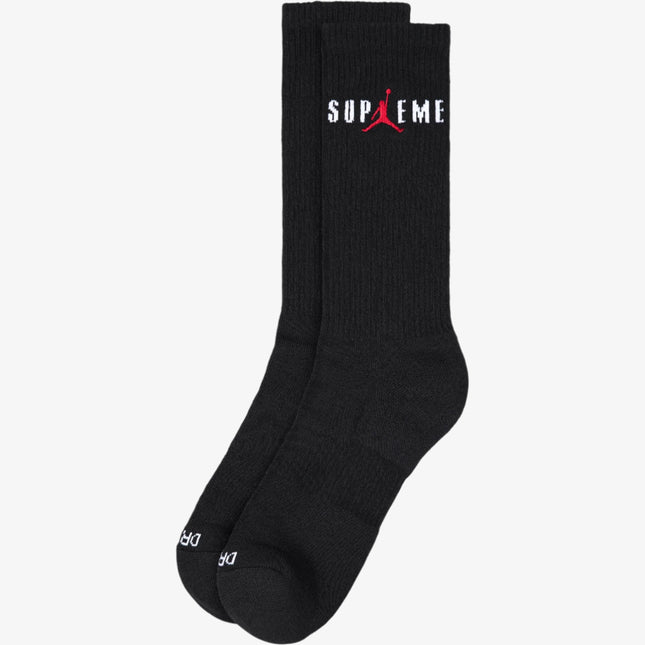 Supreme x Air Jordan Crew Socks Black (2 Pack) | SOLE SERIOUSS [1]