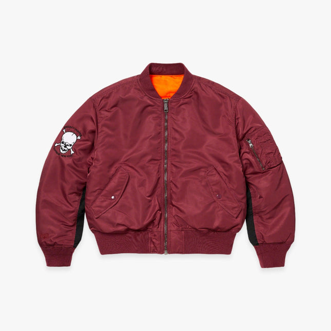 Supreme x Bounty Hunter MA-1 Jacket Burgundy (FW23) - SOLE SERIOUSS (1)