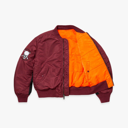 Supreme x Bounty Hunter MA-1 Jacket Burgundy (FW23) - SOLE SERIOUSS (2)