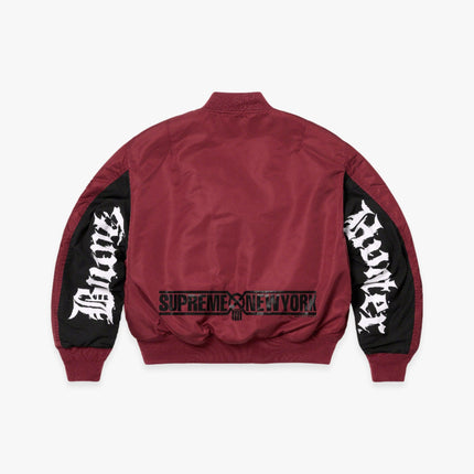 Supreme x Bounty Hunter MA-1 Jacket Burgundy (FW23) - SOLE SERIOUSS (3)