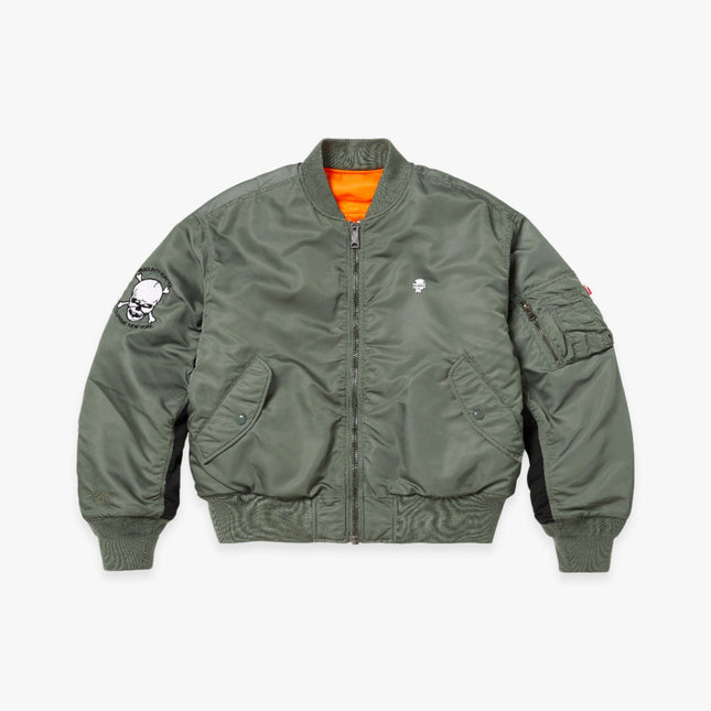 Supreme x Bounty Hunter MA-1 Jacket Olive (FW23) - SOLE SERIOUSS (1)