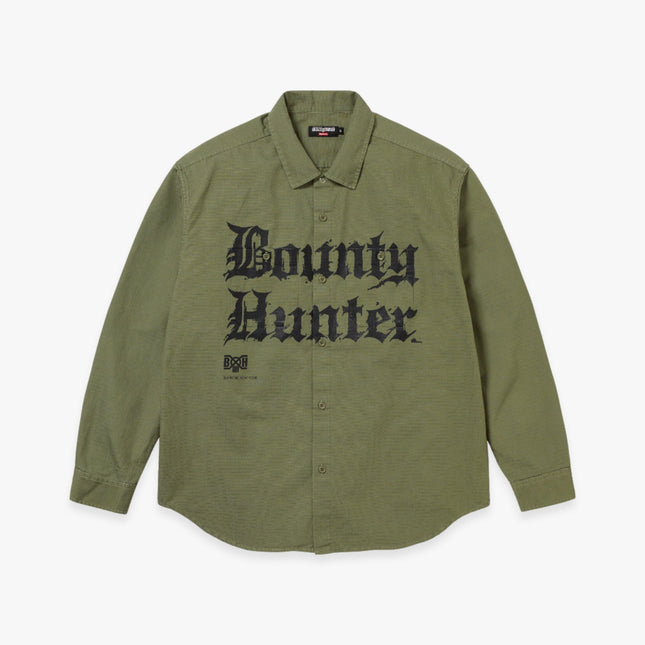 Supreme x Bounty Hunter Ripstop Shirt Olive (FW23) - SOLE SERIOUSS (1)