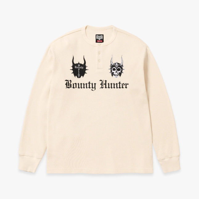 Supreme x Bounty Hunter Thermal Henley L/S Top Natural (FW23) - SOLE SERIOUSS (1)