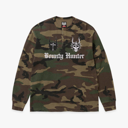 Supreme x Bounty Hunter Thermal Henley L/S Top Woodland Camo (FW23) - SOLE SERIOUSS (1)