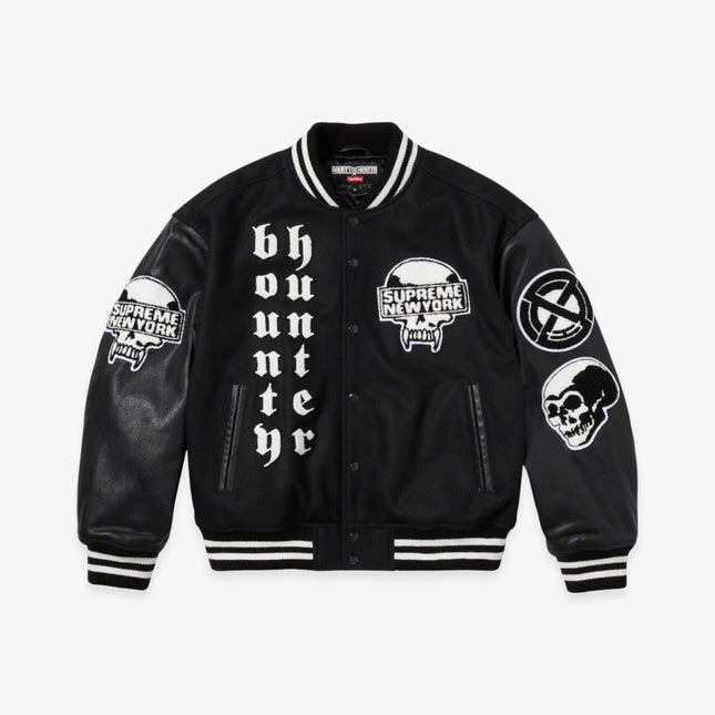 Supreme x Bounty Hunter Varsity Jacket Black (FW23) - SOLE SERIOUSS (1)