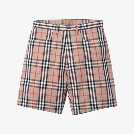 Supreme x Burberry Denim Short Beige (SS22) - SOLE SERIOUSS (2)