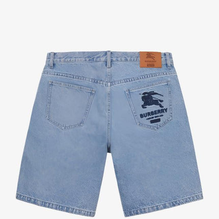 Supreme x Burberry Denim Short Washed Blue (SS22) - SOLE SERIOUSS (2)