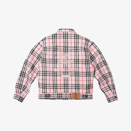 Supreme x Burberry Denim Trucker Jacket Pink (SS22) - SOLE SERIOUSS (2)