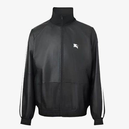 Supreme x Burberry Embroidered Logo Lambskin Funnel-neck Jacket Black (SS22) - SOLE SERIOUSS (1)