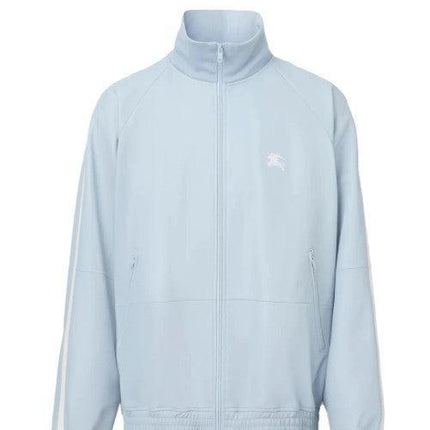 Supreme x Burberry Embroidered Logo Lambskin Funnel-neck Jacket Pastel Blue SS22 - SOLE SERIOUSS (1)