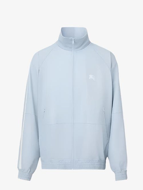 Supreme x Burberry Embroidered Logo Lambskin Funnel-neck Jacket Pastel Blue (SS22) - SOLE SERIOUSS (1)