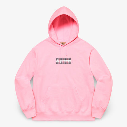 Supreme x Burberry Hooded Sweatshirt 'Box Logo' Light Pink (SS22) - SOLE SERIOUSS (1)