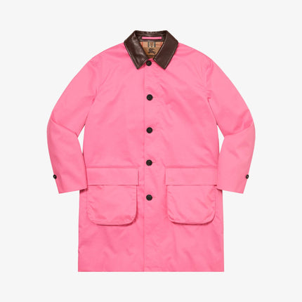 Supreme x Burberry Leather Collar Trench Pink (SS22) - SOLE SERIOUSS (1)