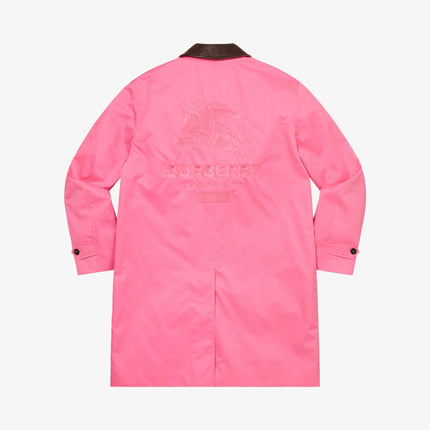 Supreme x Burberry Leather Collar Trench Pink (SS22) - SOLE SERIOUSS (3)