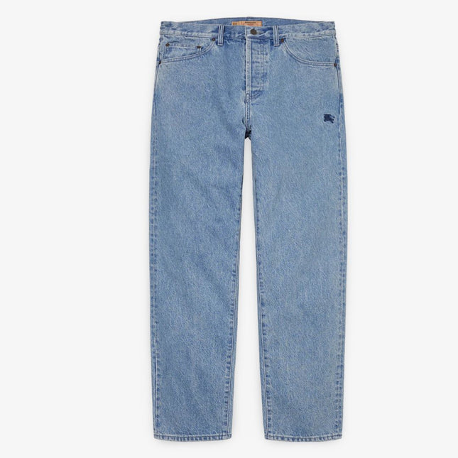 Supreme x Burberry Regular Jean Washed Blue (SS22) - SOLE SERIOUSS (1)