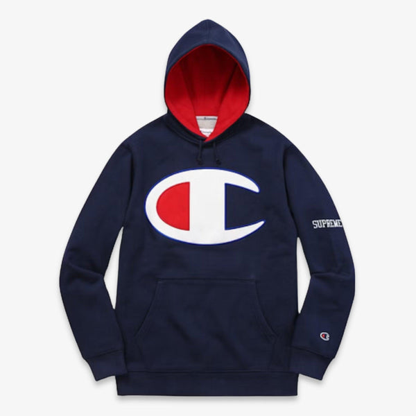 トップス Supreme Champion Hooded Sweatshirt Navy Buy Supreme x Champion Label Hooded Sweatshirt 'Navy