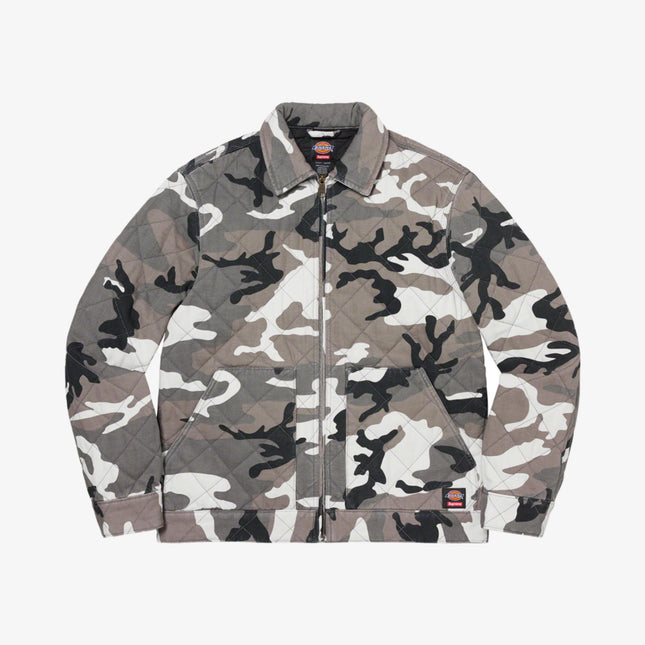 Supreme x Dickies Quilted Work Jacket Grey Camo (FW21) - SOLE SERIOUSS (1)