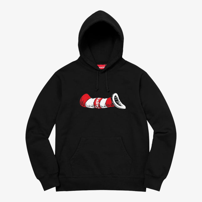 Supreme x Dr. Seuss Hooded Sweatshirt 'Cat in the Hat' Black (FW18) - SOLE SERIOUSS (1)