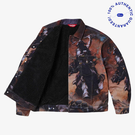 Supreme x Frank Frazetta Faux Shearling Lined Trucker Jacket Multicolor (FW24) | SOLE SERIOUSS [3]