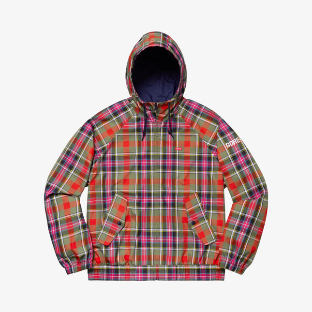 Supreme x GORE-TEX Hooded Harrington Jacket Olive Plaid (SS19) - SOLE SERIOUSS (1)