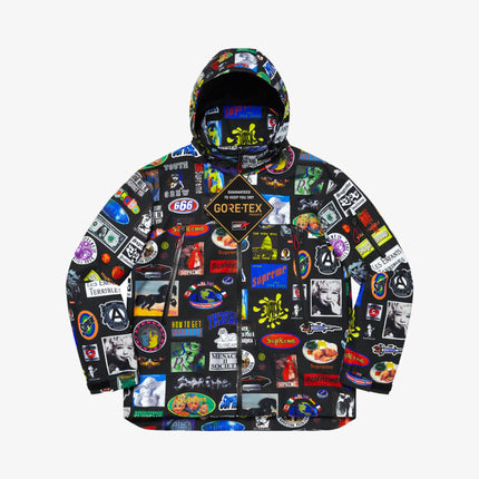 Supreme x GORE-TEX Jacket 'Stickers Shell' Black (SS21) - SOLE SERIOUSS (1)