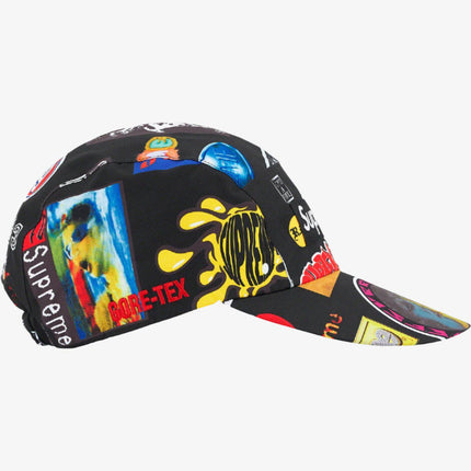 Supreme x GORE-TEX 'Stickers' Long Bill Camp Cap Black / Multicolor (SS21) | SOLE SERIOUSS [2]