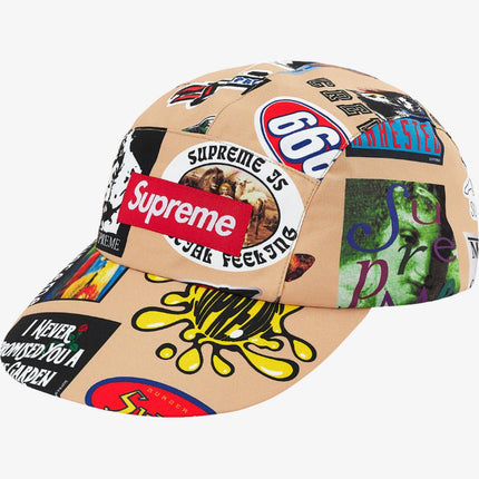 Supreme x GORE-TEX 'Stickers' Long Bill Camp Cap Tan / Multicolor (SS21) | SOLE SERIOUSS [1]