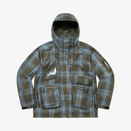 Supreme x GORE-TEX Tech Shell Jacket Olive Plaid (FW21) - SOLE SERIOUSS (1)