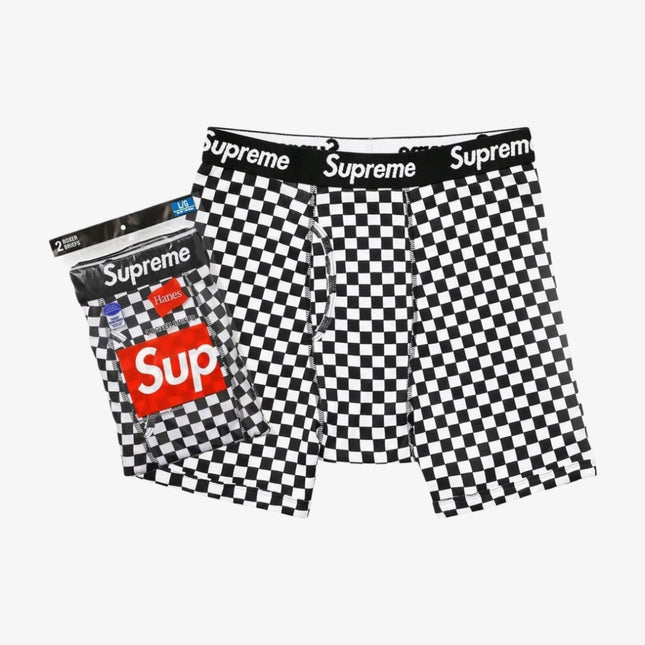 Supreme x Hanes Boxer Briefs (2 Pack) Checkered (SS18) | SOLE SERIOUSS [1]