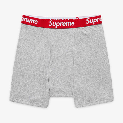 Supreme x Hanes Boxer Briefs (2 Pack) Heather Grey SS24 - SOLE SERIOUSS (2)