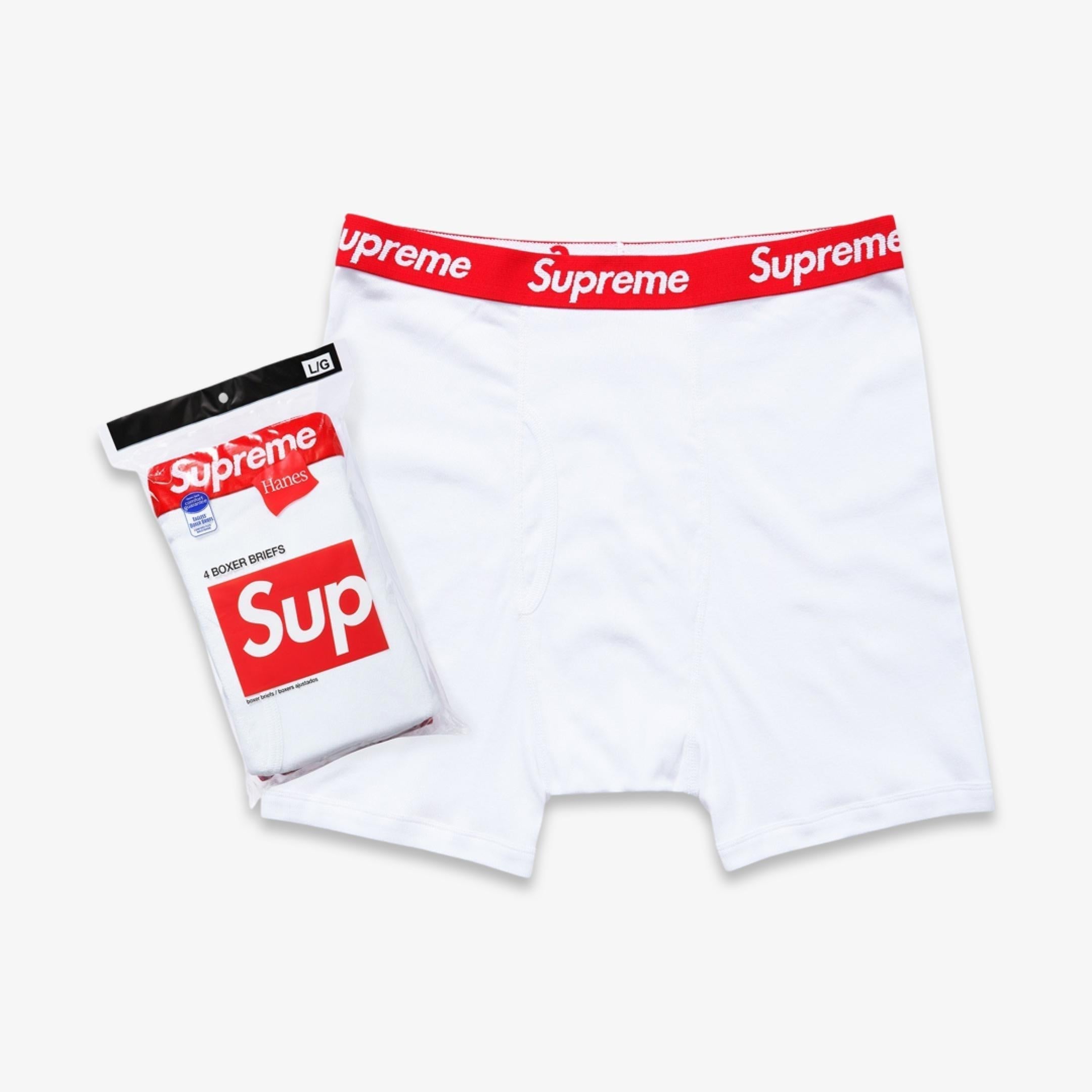 Supreme x Hanes Boxer Briefs 4 Pack White SS24 99HAA36-WHITE - Shop New and  Authentic – SOLE SERIOUSS