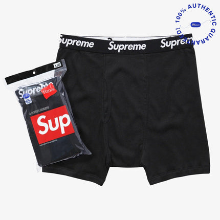 Supreme x Hanes Boxer Briefs (Full Pack) Black | SOLE SERIOUSS [1]