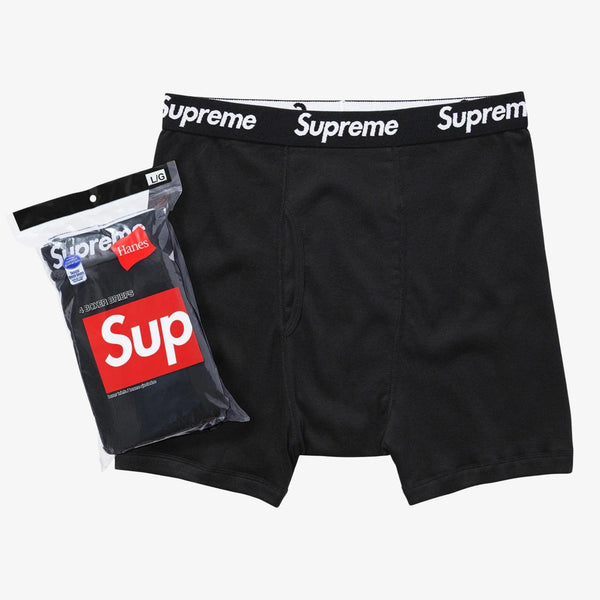 Supreme x Hanes Boxer Briefs (Full Pack) Black – SOLE SERIOUSS