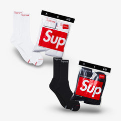 Supreme x Hanes Crew Socks (4 Pack) - SOLE SERIOUSS (1)