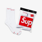 Supreme x Hanes Crew Socks 4 Pack White – SOLE SERIOUSS