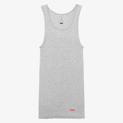 Supreme x Hanes Tagless Tank Top (1 Single Tank Top) Heather Grey | SOLE SERIOUSS [1]